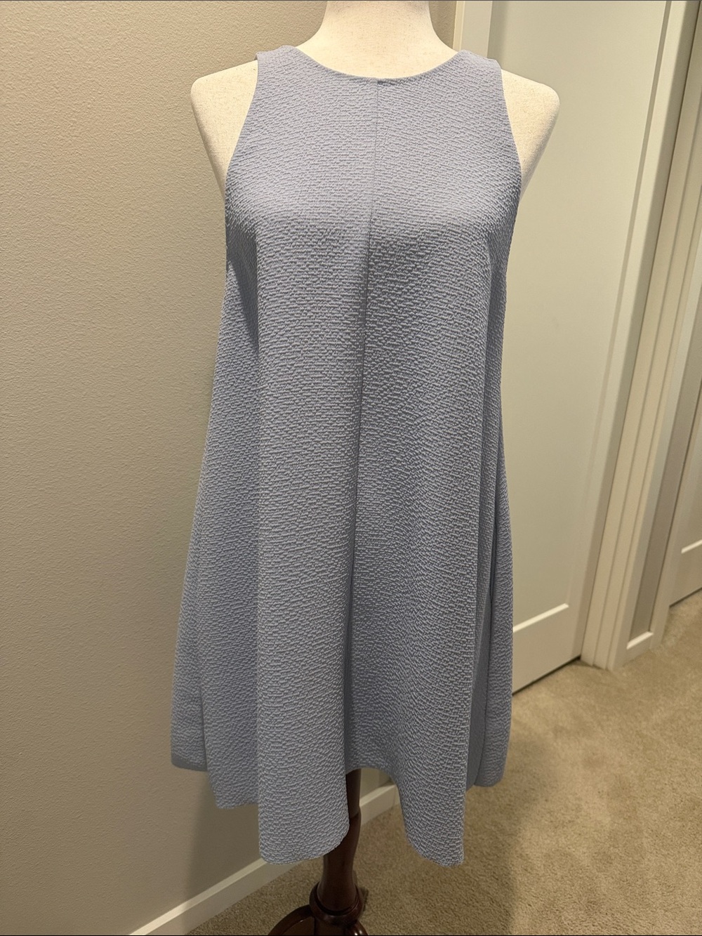 Aritzia’s Wilfred Sleeveless Light Blue Swing Dress - Classic A-Line Sz M